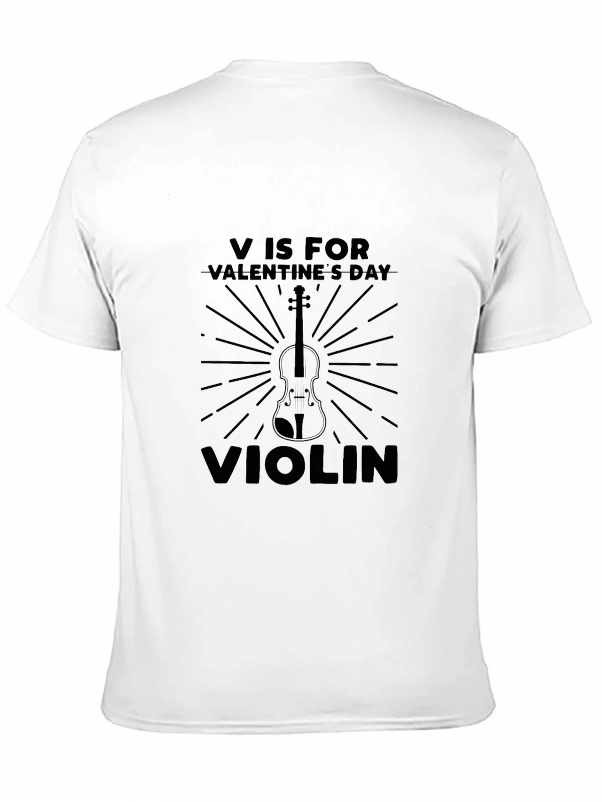 V is for Valentines Day Violin T-Shirt product image 10