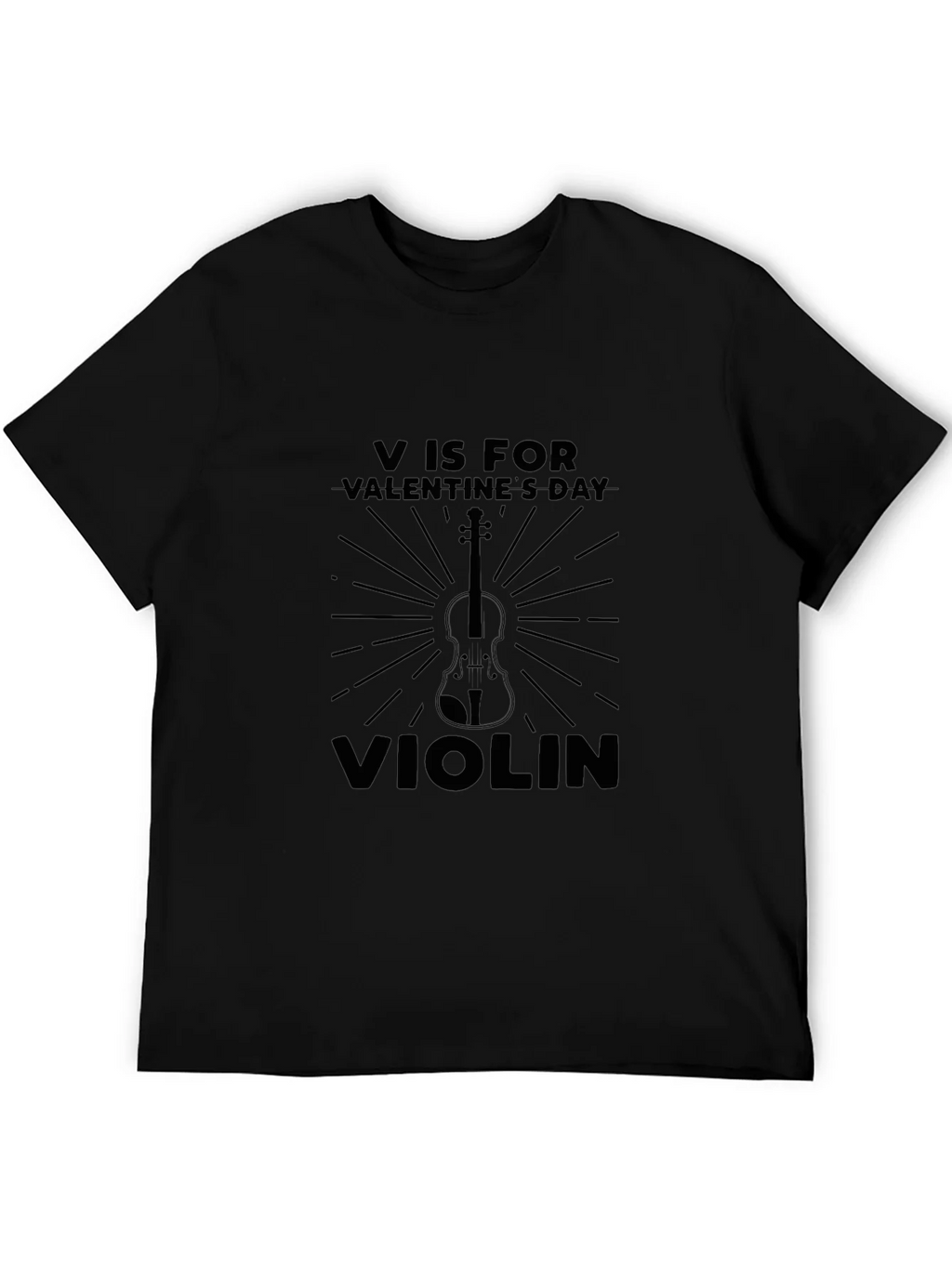 V is for Valentines Day Violin T-Shirt product image 5