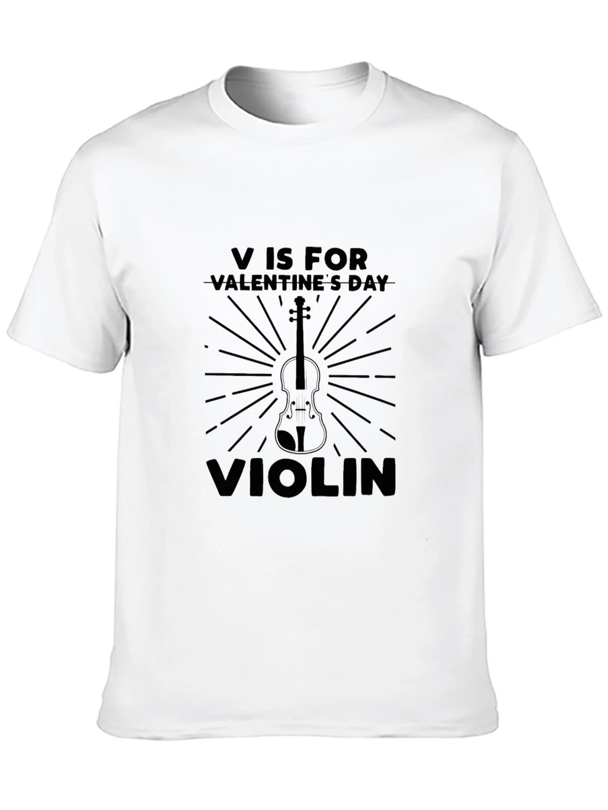 V is for Valentines Day Violin T-Shirt product image 9