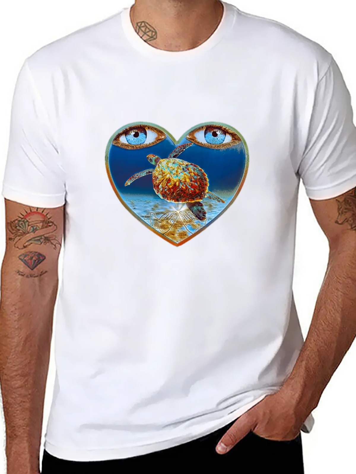 Turtle Eye Heart Graphic Tee product image 7