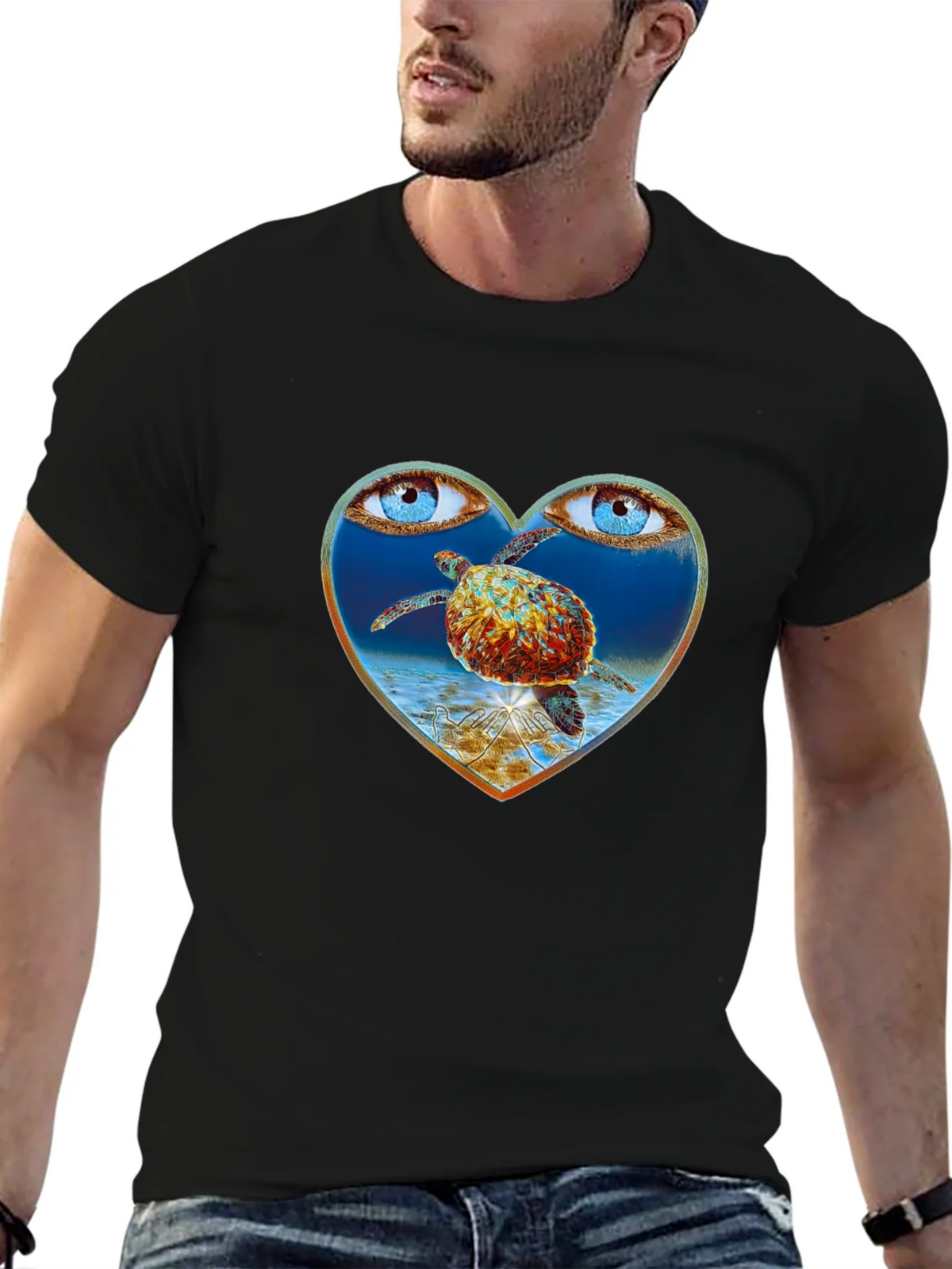 Turtle Eye Heart Graphic Tee product image 6