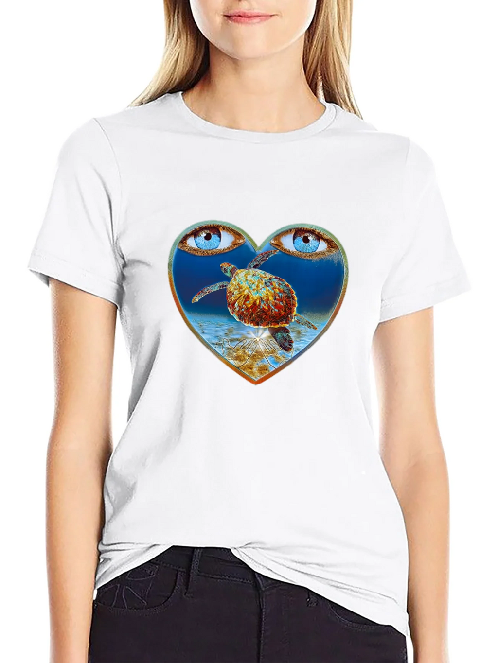 Turtle Eye Heart Graphic Tee product image 8