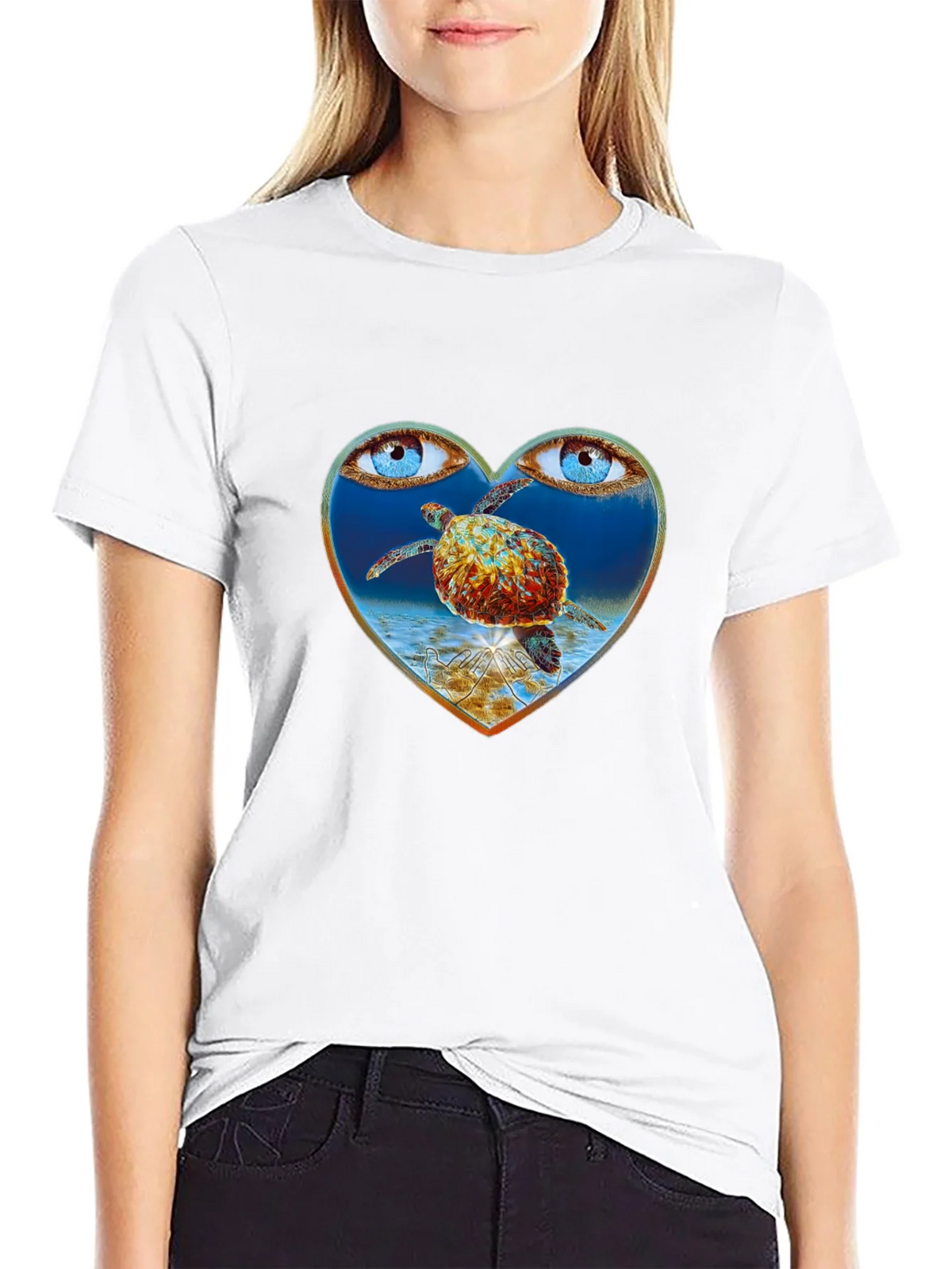 Turtle Eye Heart Graphic Tee product image 8