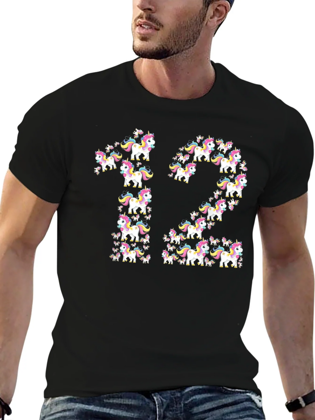 Unicorn 12th Birthday T-Shirt - Black product image 6