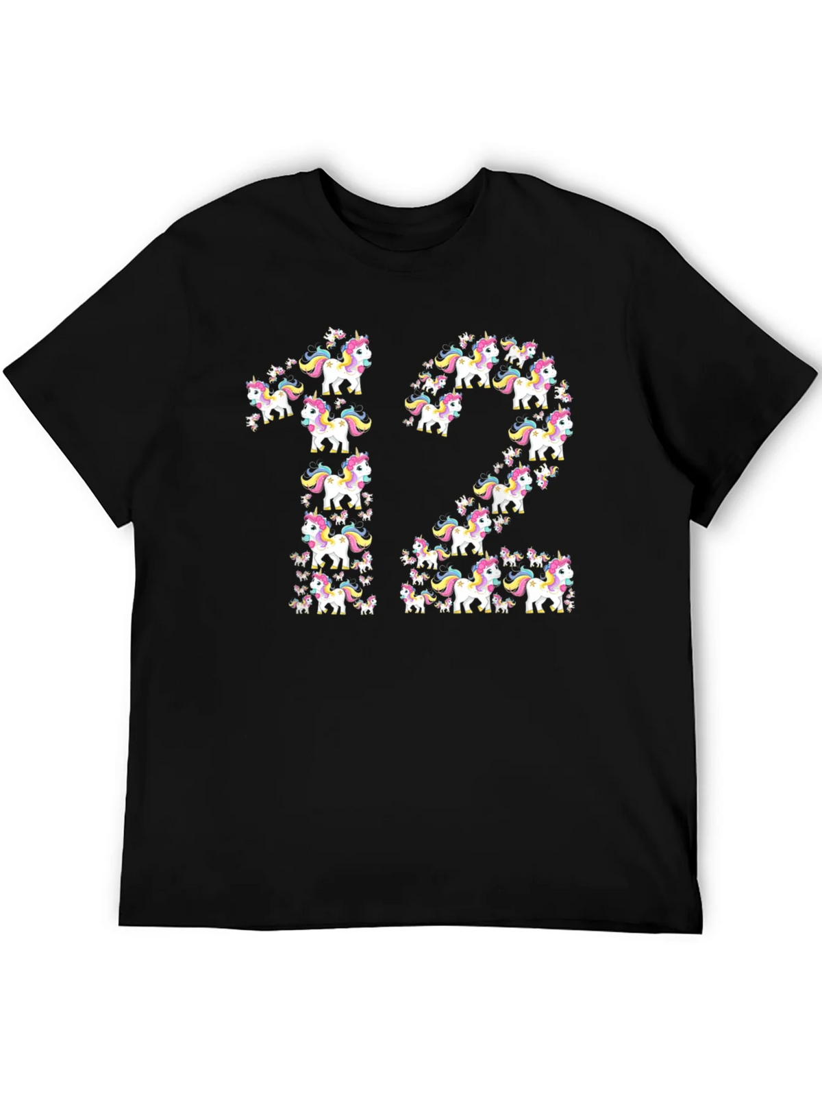 Unicorn 12th Birthday T-Shirt - Black product image 5