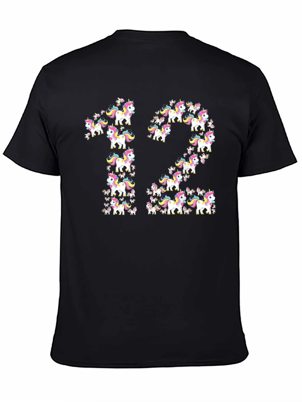 Unicorn 12th Birthday T-Shirt - Black product image 4