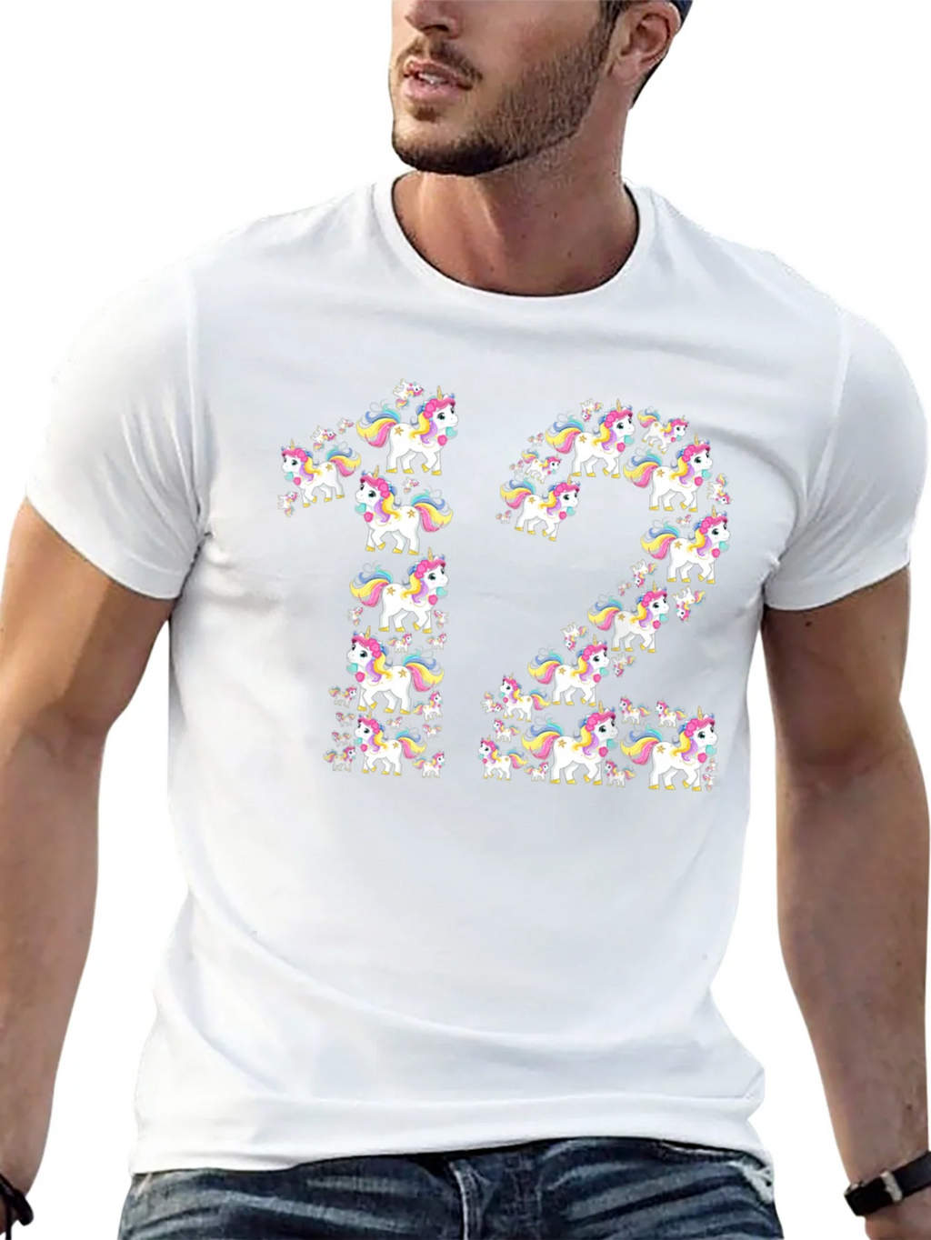 Unicorn 12th Birthday T-Shirt - Black product image 12