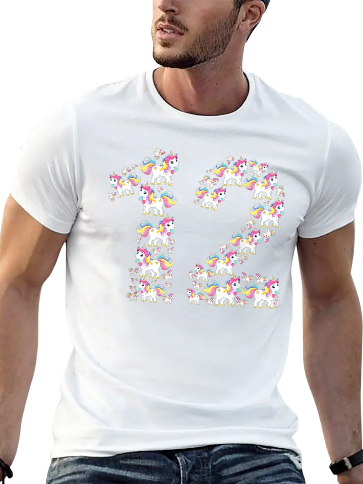 Unicorn 12th Birthday T-Shirt - Black product image 12