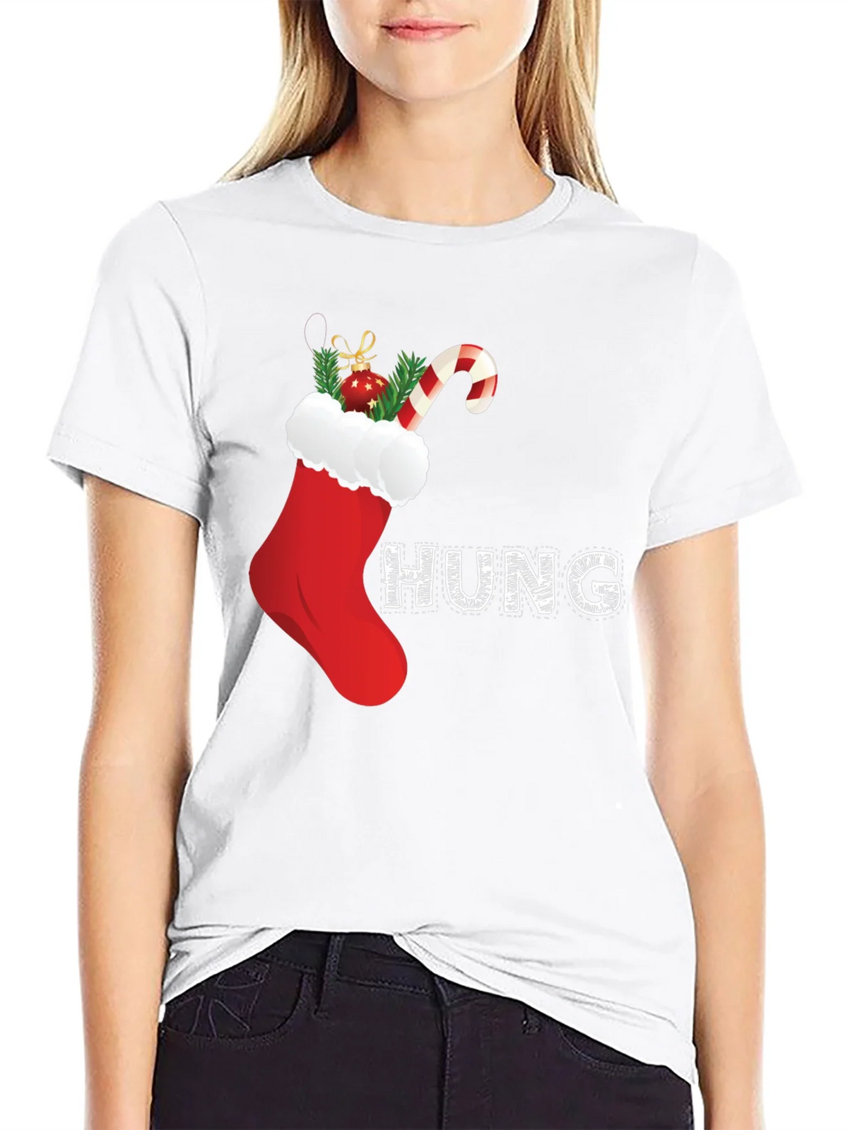 Festive Christmas Stocking T-Shirt product image 4