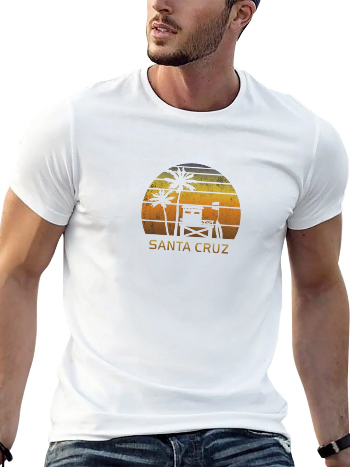 Santa Cruz Beach Sunset Graphic Tee - Black product image 7