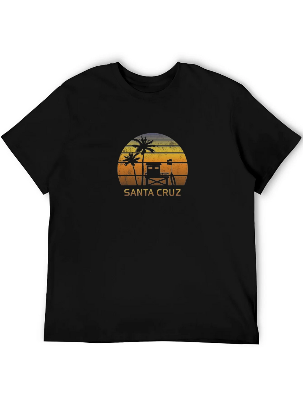 Santa Cruz Beach Sunset Graphic Tee - Black product image 2