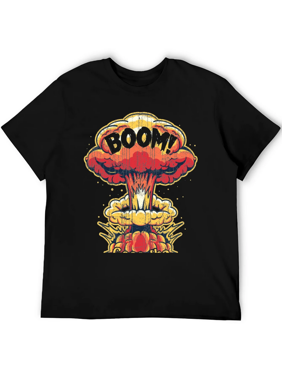 Boom! Graphic Print T-Shirt - Black Cotton Tee product image 5