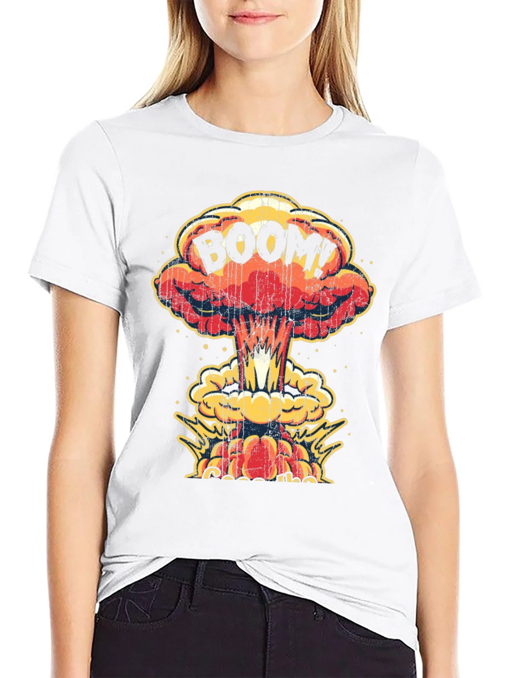 Boom! Graphic Print T-Shirt - Black Cotton Tee product image 8