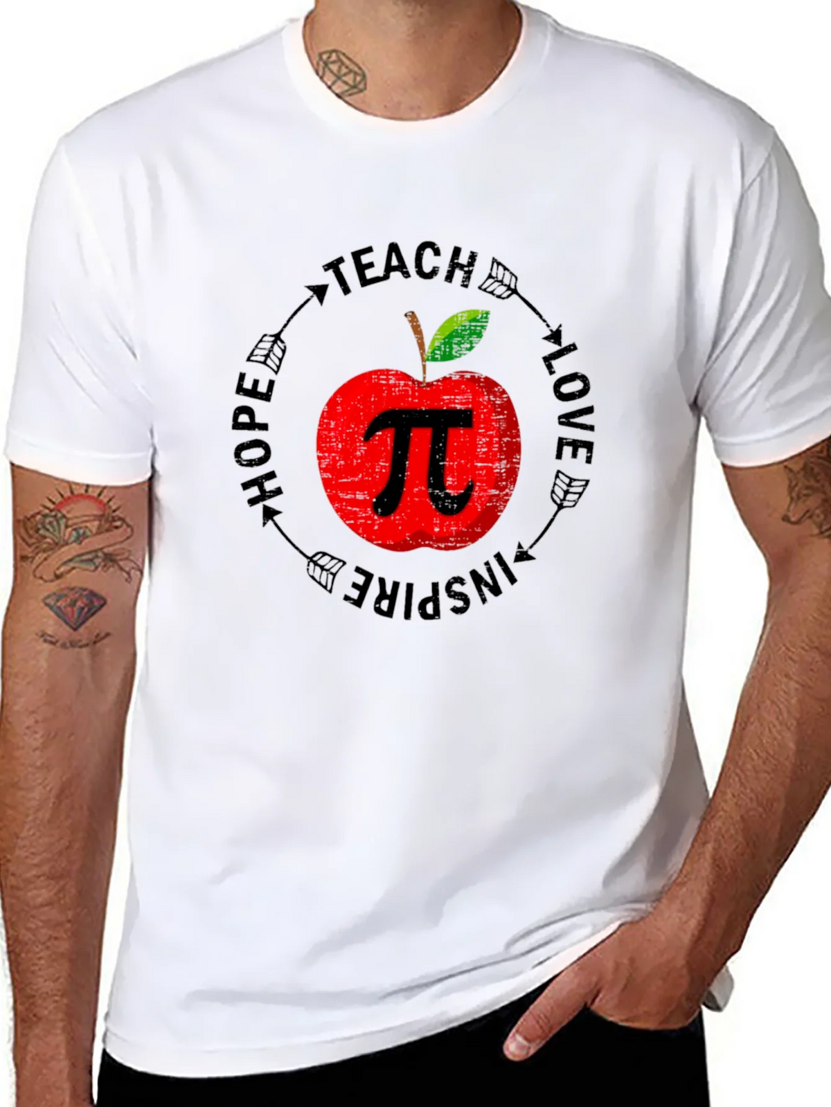 Teacher Apple Pi Graphic Tee product image 7