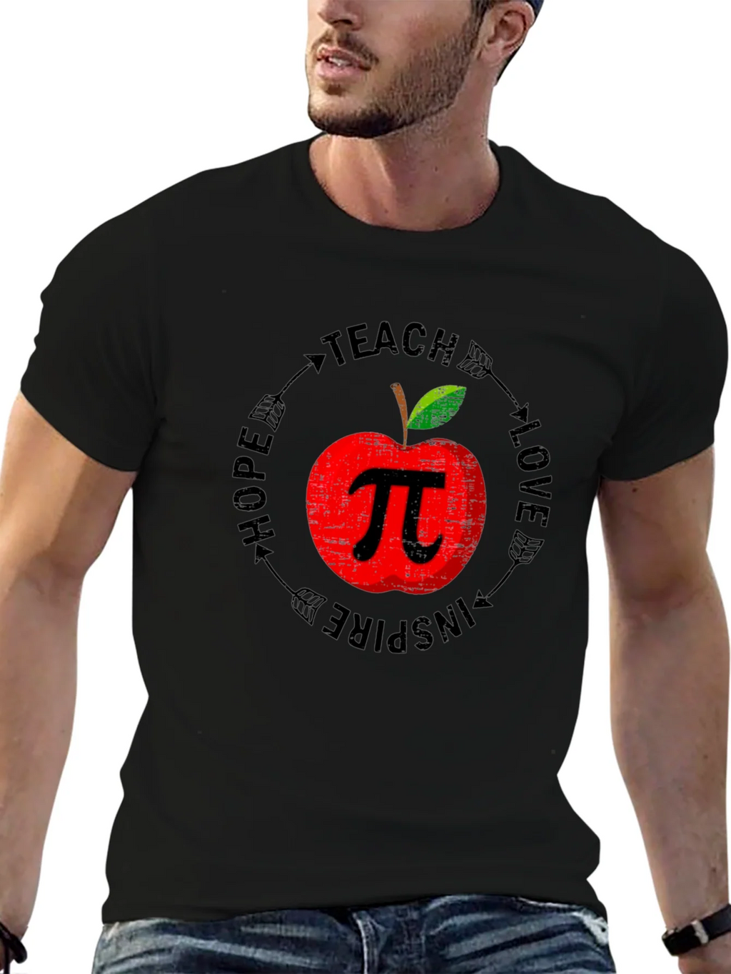 Teacher Apple Pi Graphic Tee product image 6