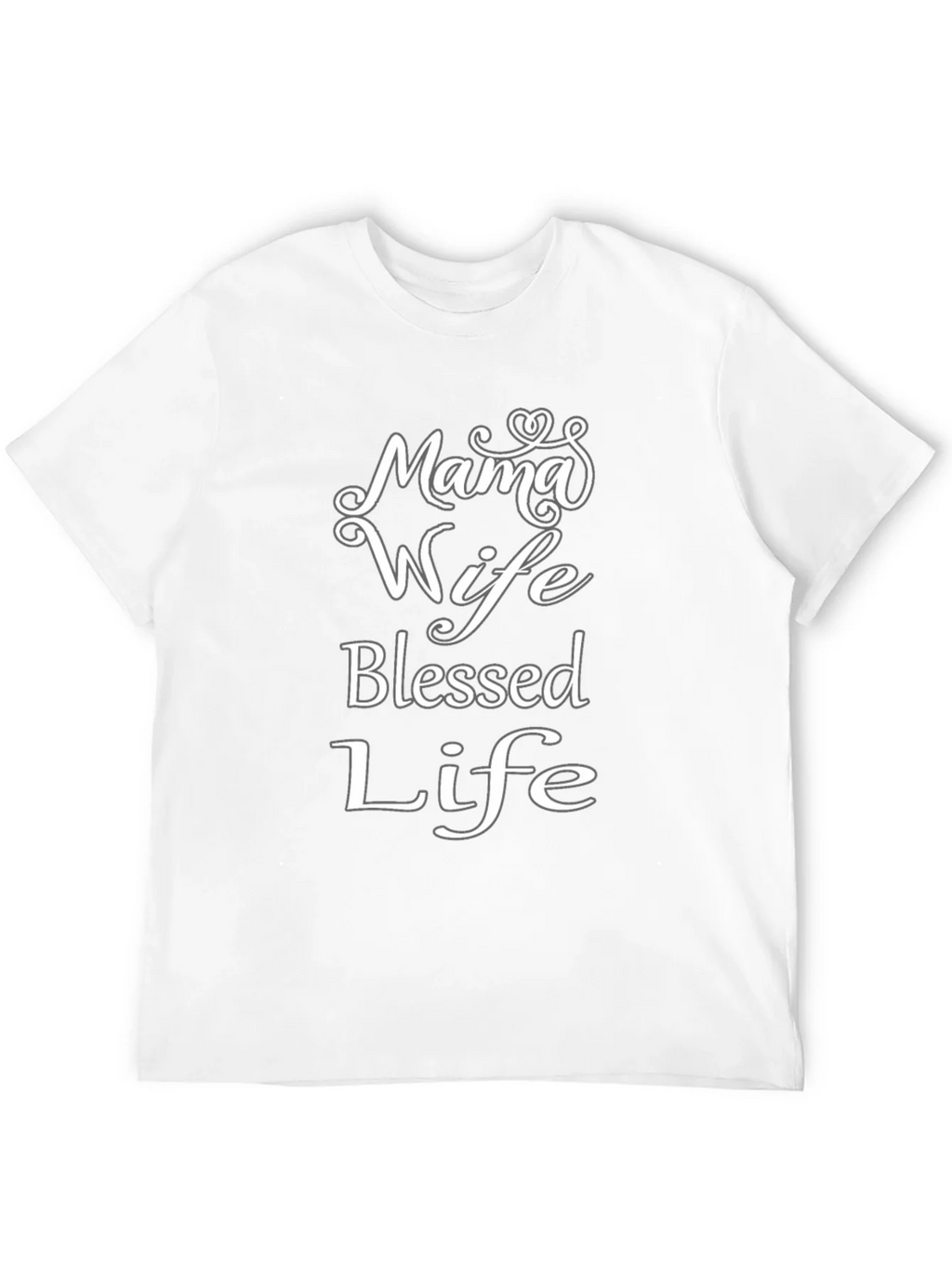 Mama Wife Blessed Life Black T-Shirt product image 11
