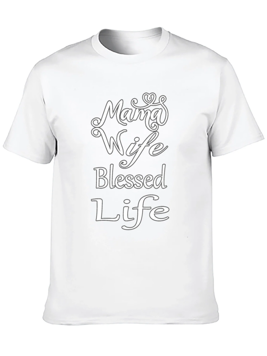 Mama Wife Blessed Life Black T-Shirt product image 9