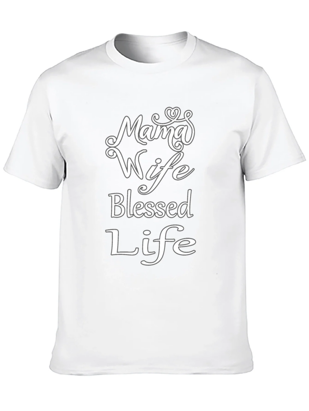 Mama Wife Blessed Life Black T-Shirt product image 9