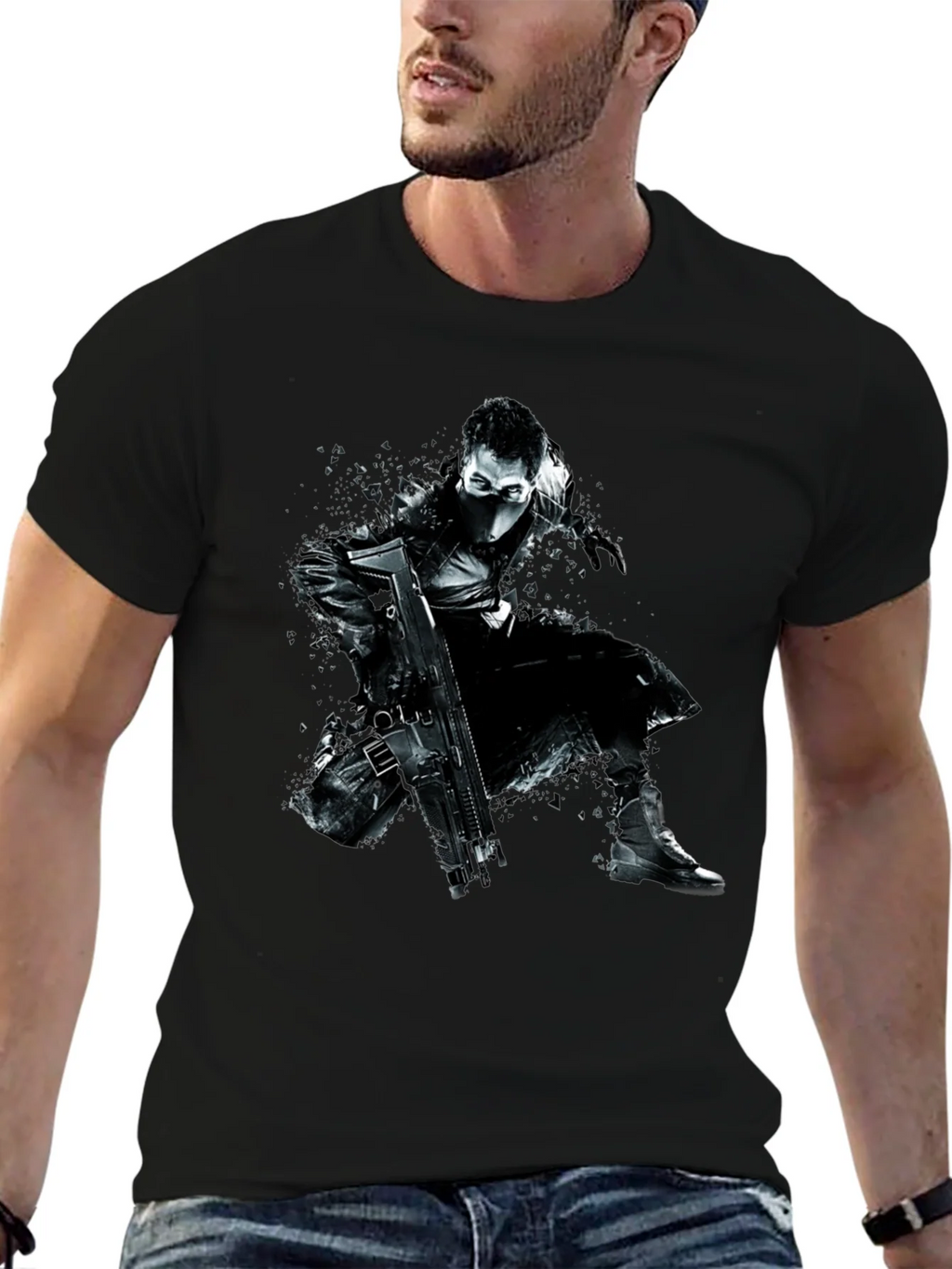 Stealth Operative Graphic T-Shirt - Black product image 4