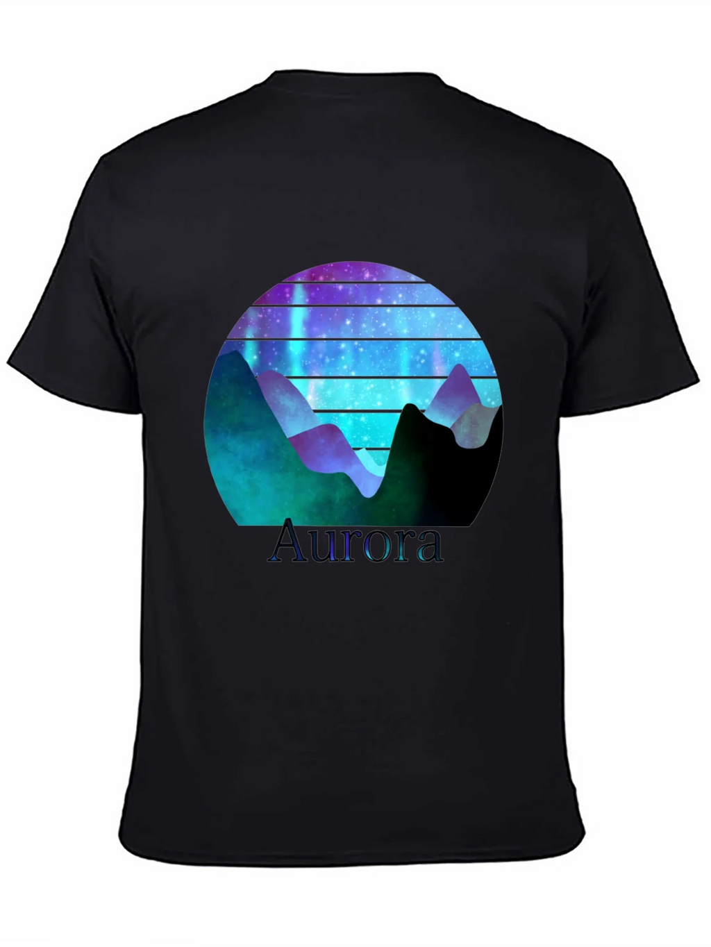 Aurora Graphic T-Shirt - Mountain Nightscape Design product image 4