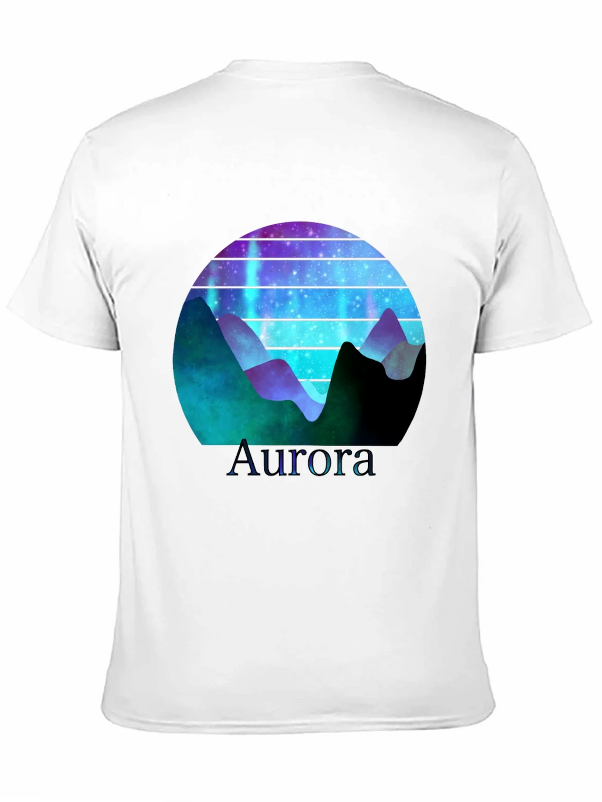 Aurora Graphic T-Shirt - Mountain Nightscape Design product image 10