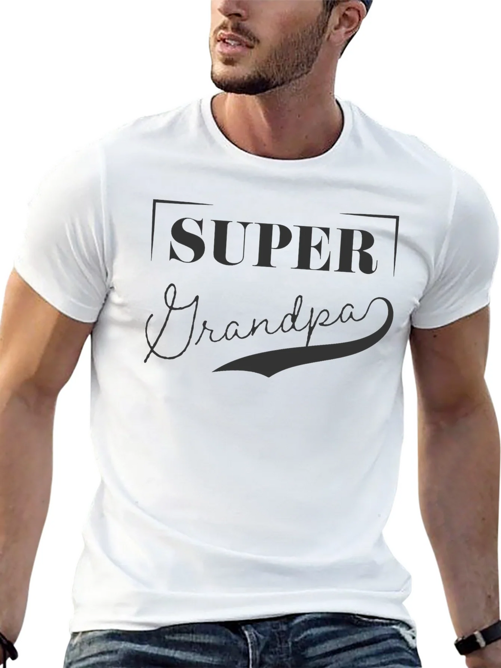 Super Grandpa T-Shirt - Black Crew Neck product image 12
