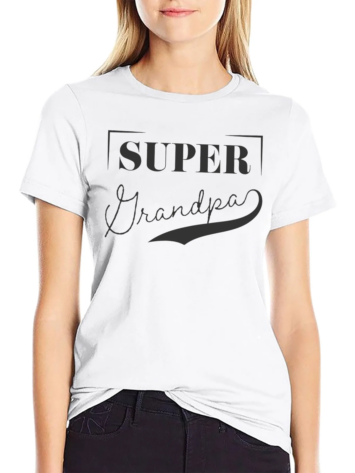 Super Grandpa T-Shirt - Black Crew Neck product image 8