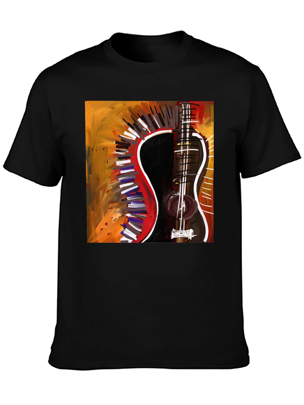 Abstract Guitar Graphic Tee - Stylish Music Lover Shirt product image 3