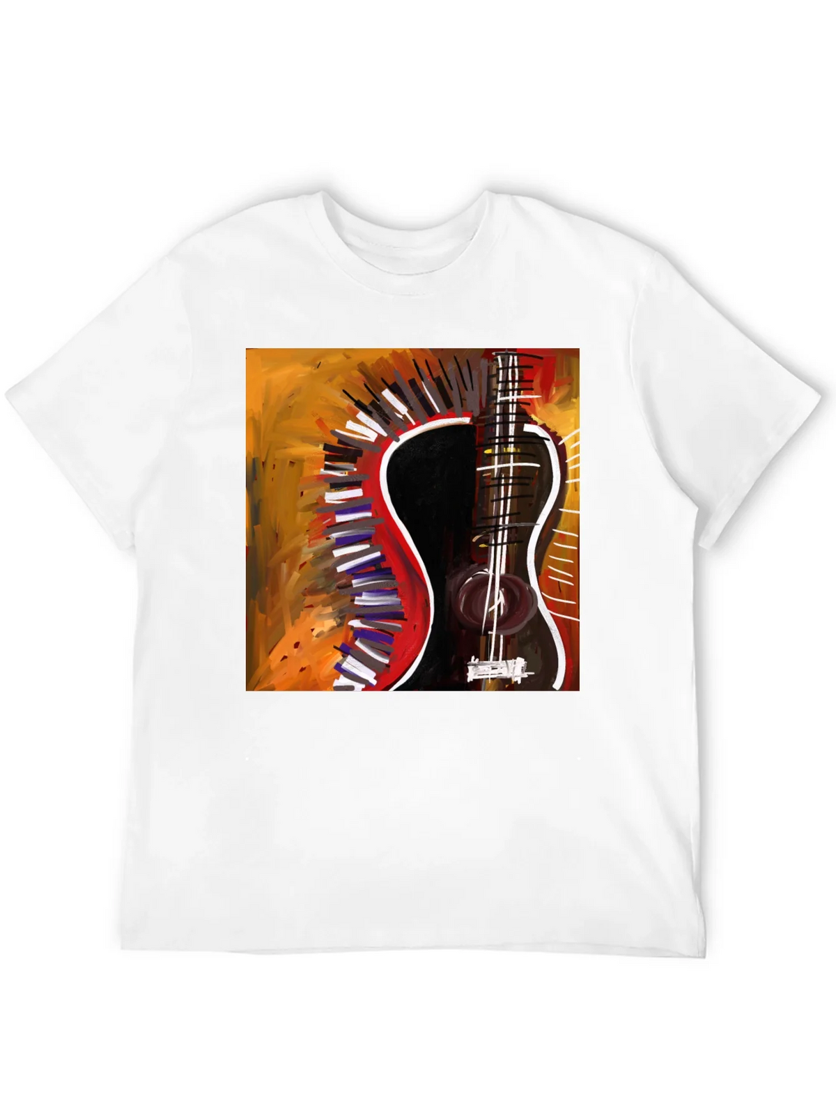 Abstract Guitar Graphic Tee - Stylish Music Lover Shirt product image 11