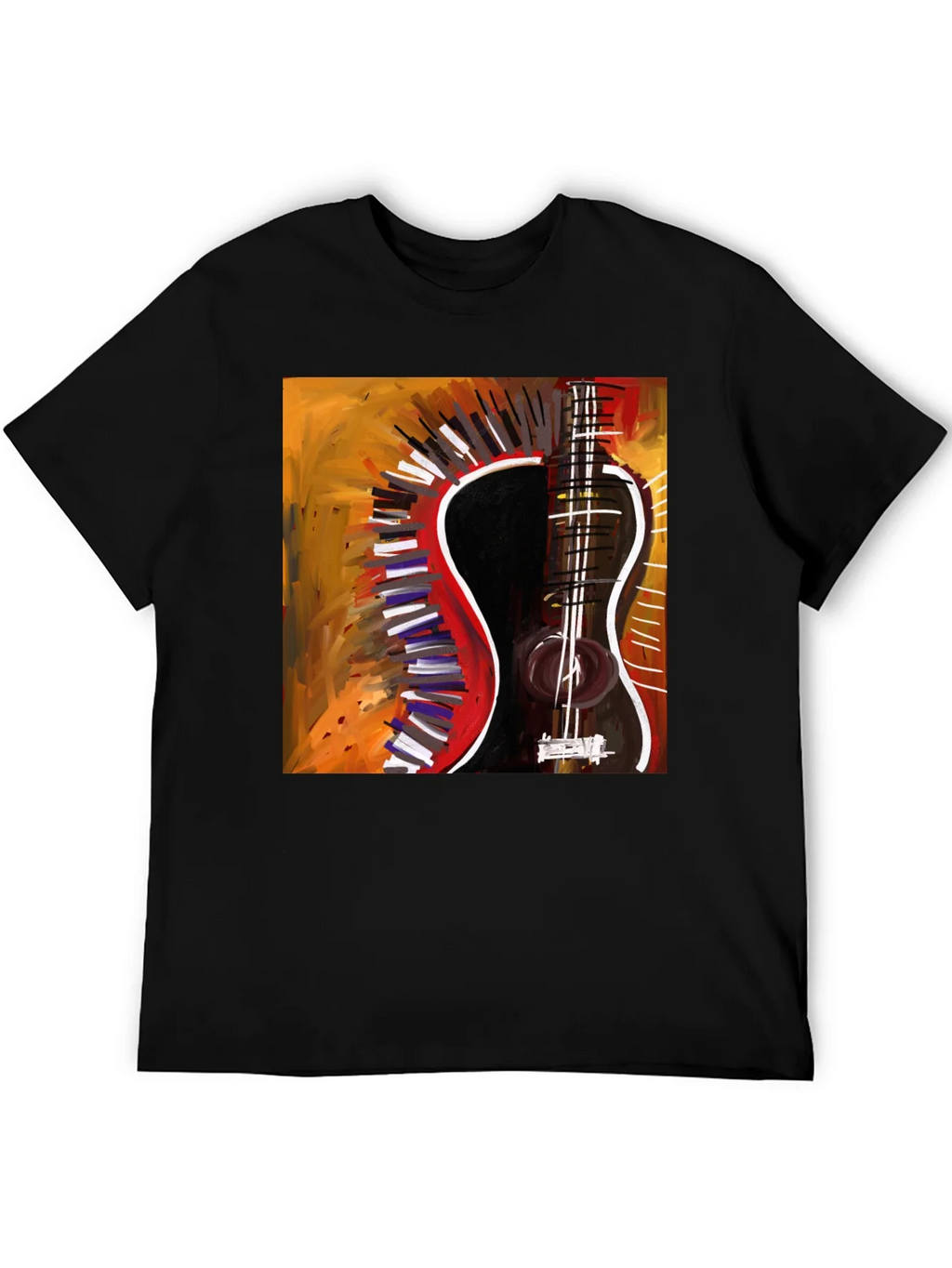 Abstract Guitar Graphic Tee - Stylish Music Lover Shirt product image 5
