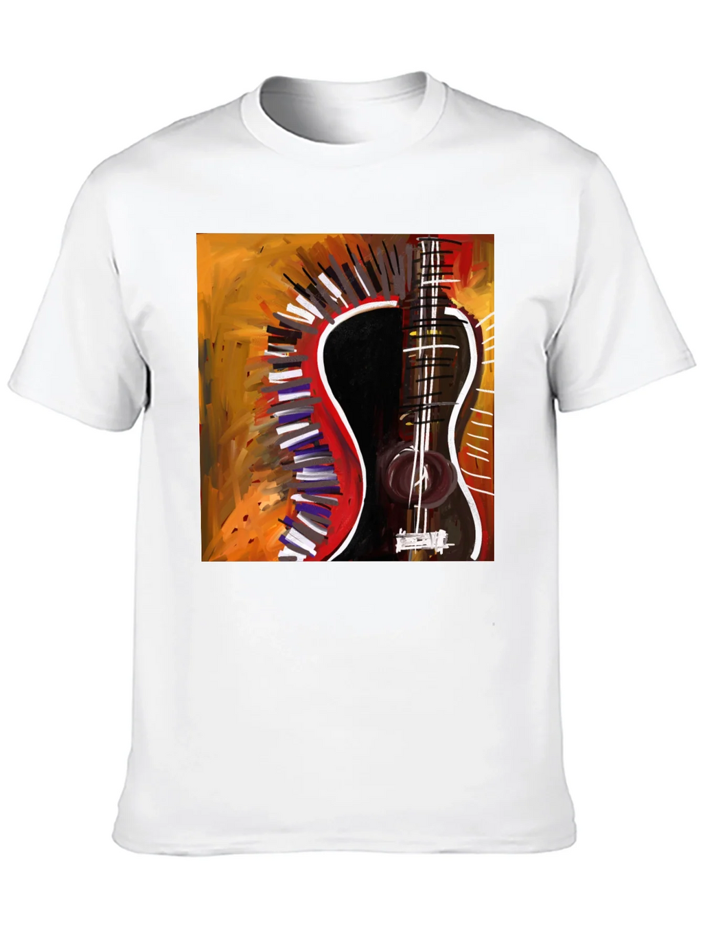 Abstract Guitar Graphic Tee - Stylish Music Lover Shirt product image 9