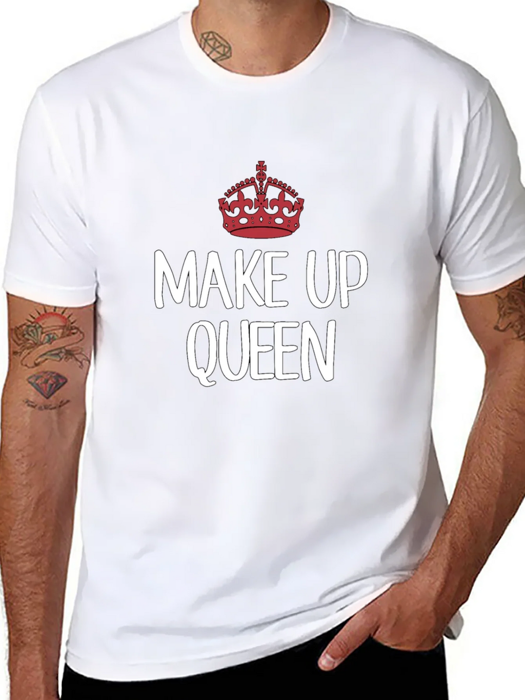 Make Up Queen T-Shirt - Crown Graphic Tee product image 7