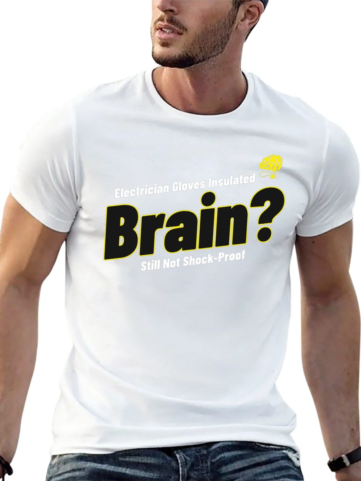 Electrician Brain Humor T-Shirt - Shock-Proof? product image 2