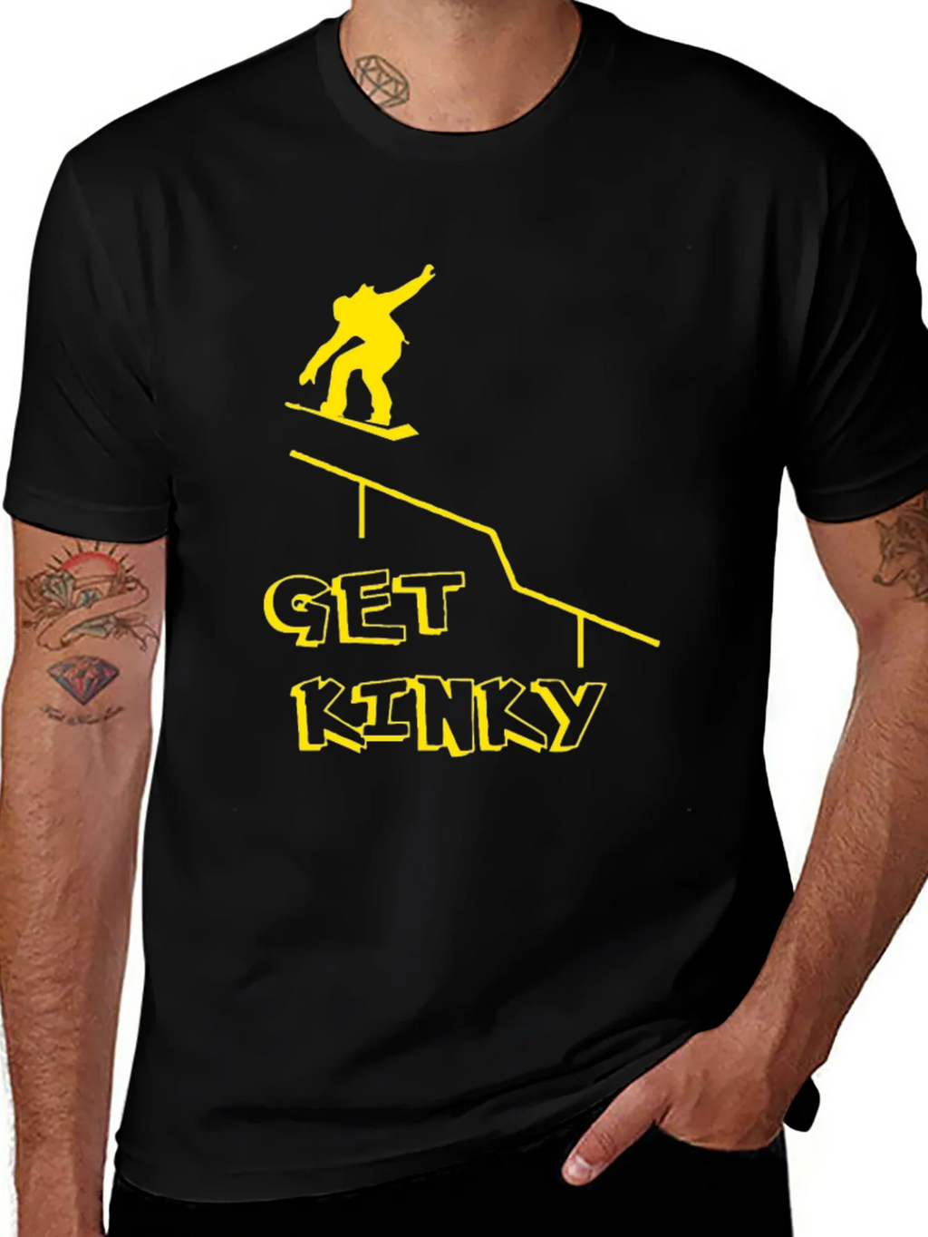 Get Kinky Graphic Tee - Black Cotton T-Shirt product image 1