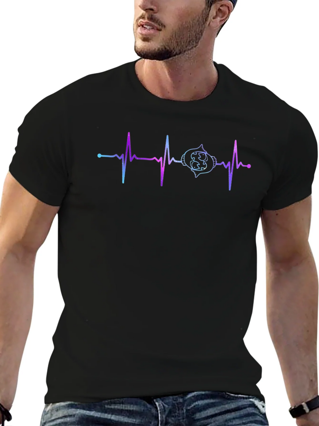 Heartbeat Gamer T-Shirt - Black Cotton Tee product image 5