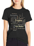 Crypto Word Cloud T-Shirt - Blockchain Bitcoin NFT product image 1