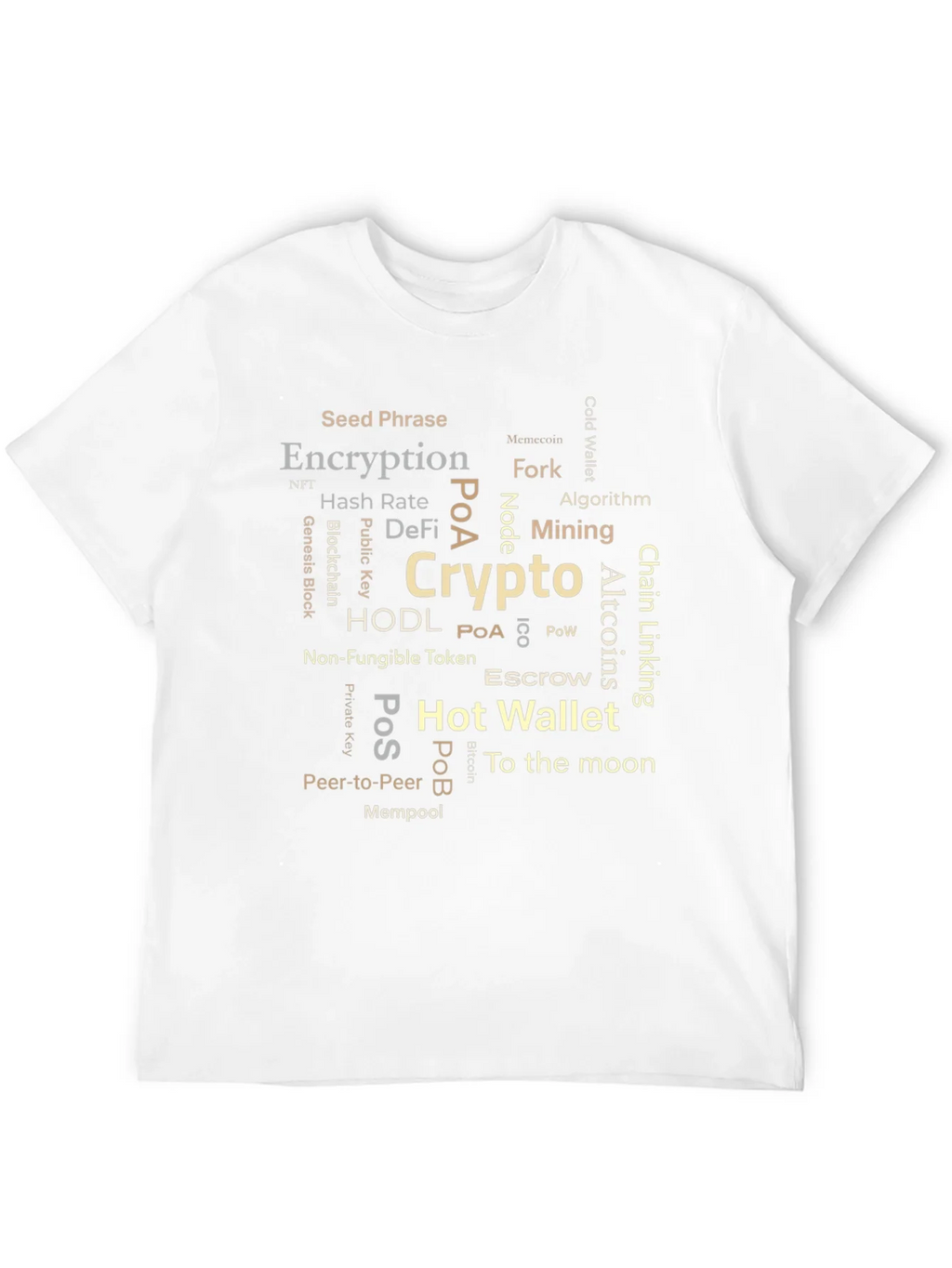 Crypto Word Cloud T-Shirt - Blockchain Bitcoin NFT product image 6