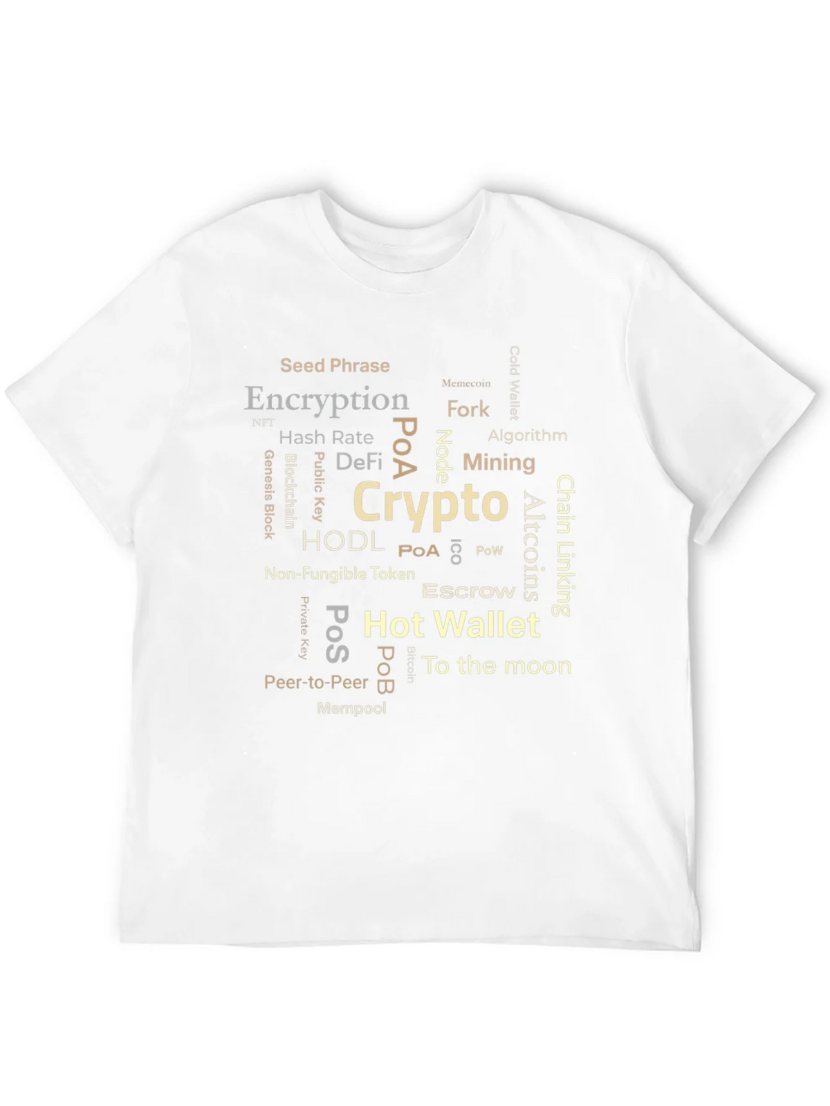 Crypto Word Cloud T-Shirt - Blockchain Bitcoin NFT product image 6