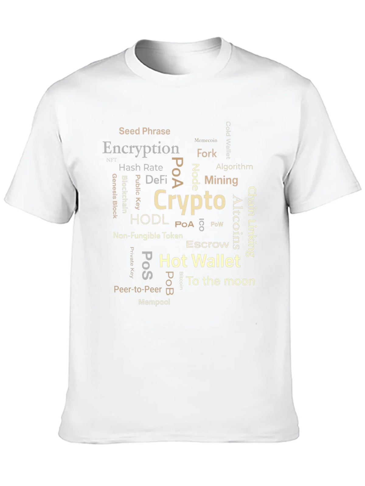 Crypto Word Cloud T-Shirt - Blockchain Bitcoin NFT product image 5