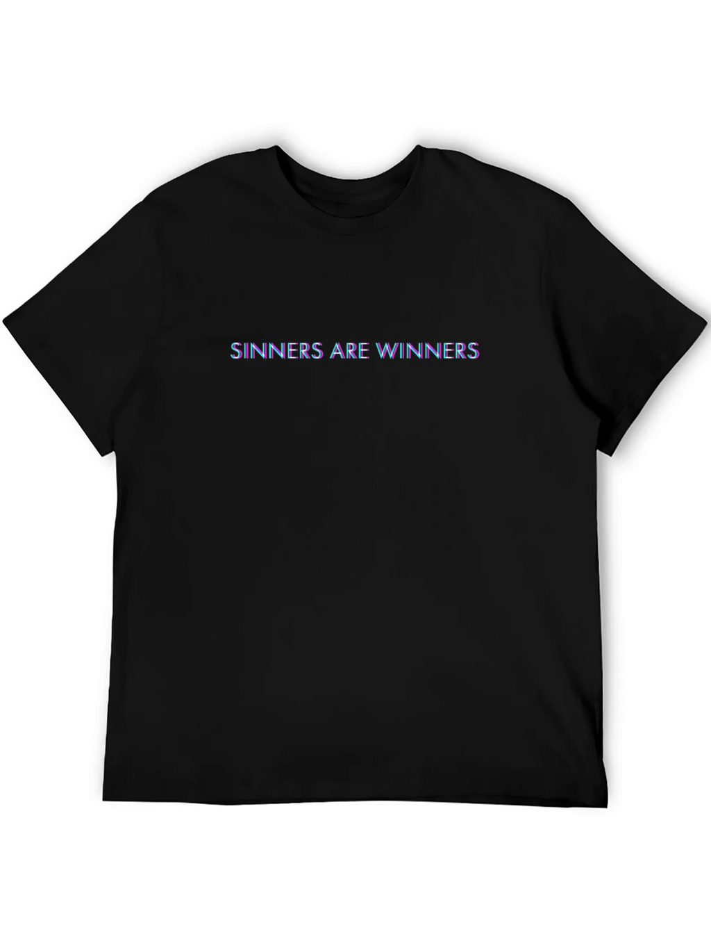 Sinners Are Winners Black Graphic Tee product image 3