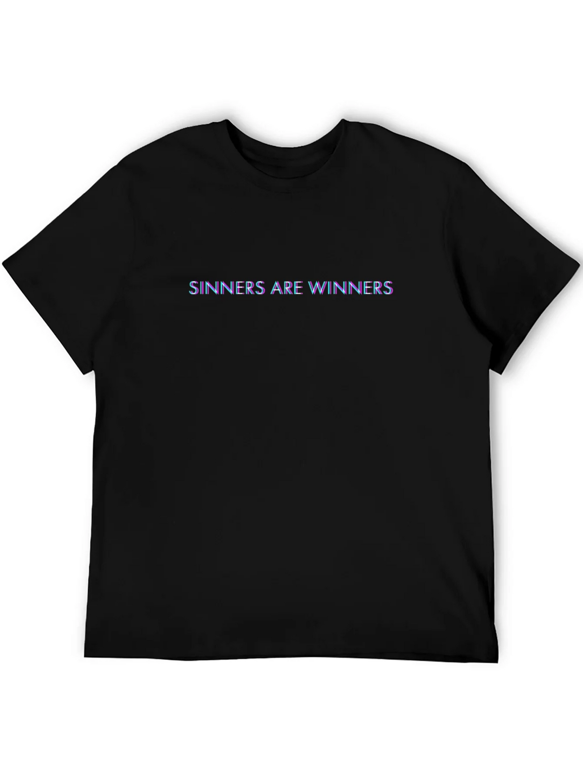 Sinners Are Winners Black Graphic Tee product image 3