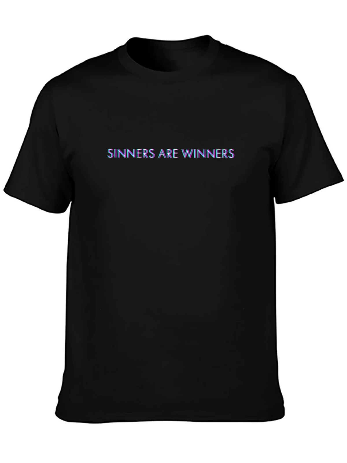 Sinners Are Winners Black Graphic Tee product image 2