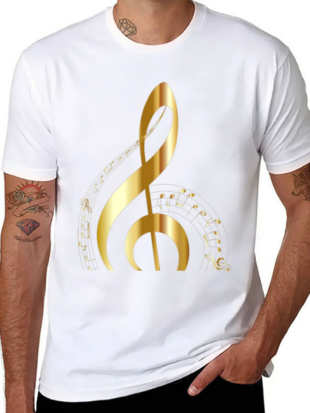 Golden Clef Music Note T-Shirt product image 7