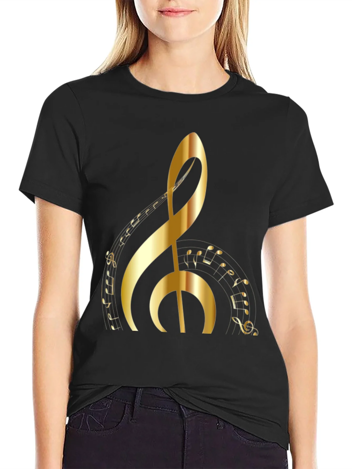Golden Clef Music Note T-Shirt product image 2