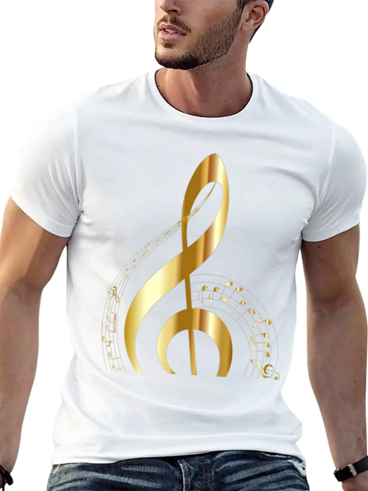 Golden Clef Music Note T-Shirt product image 12