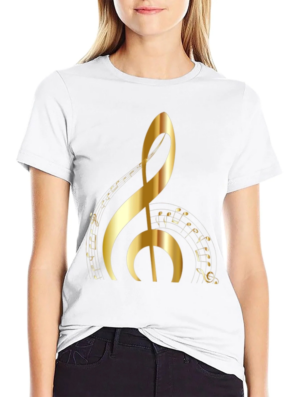 Golden Clef Music Note T-Shirt product image 8