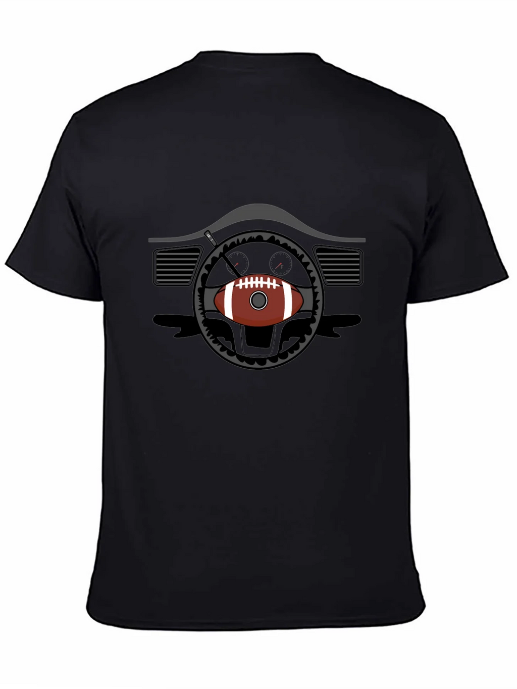 Football Steering Wheel Graphic Tee product image 3