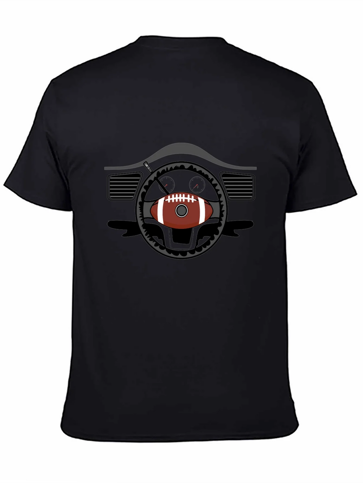 Football Steering Wheel Graphic Tee product image 3
