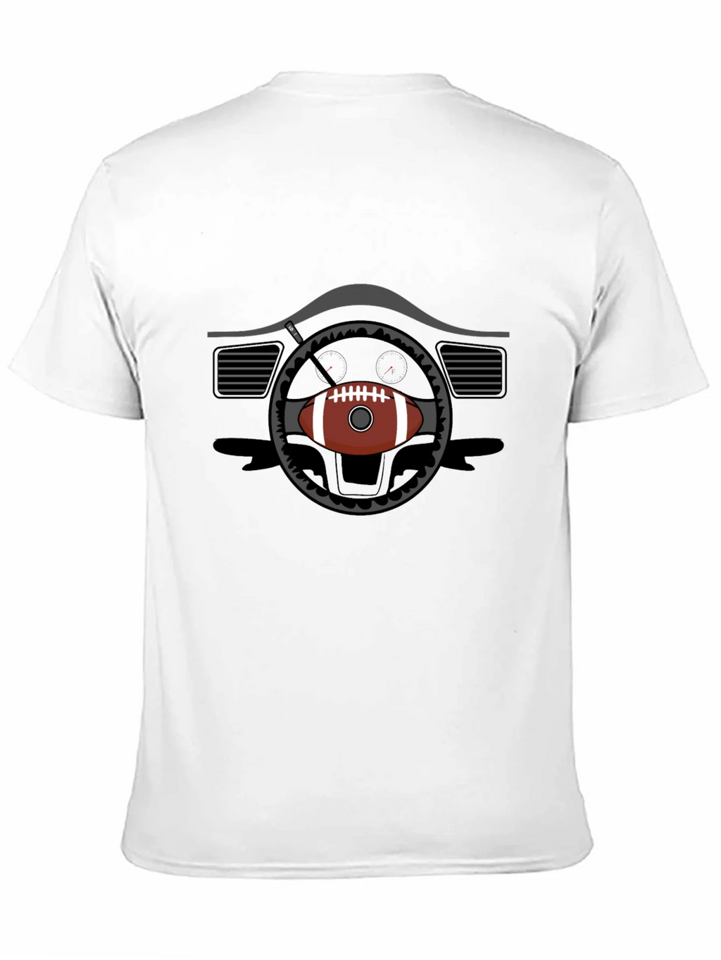 Football Steering Wheel Graphic Tee product image 7