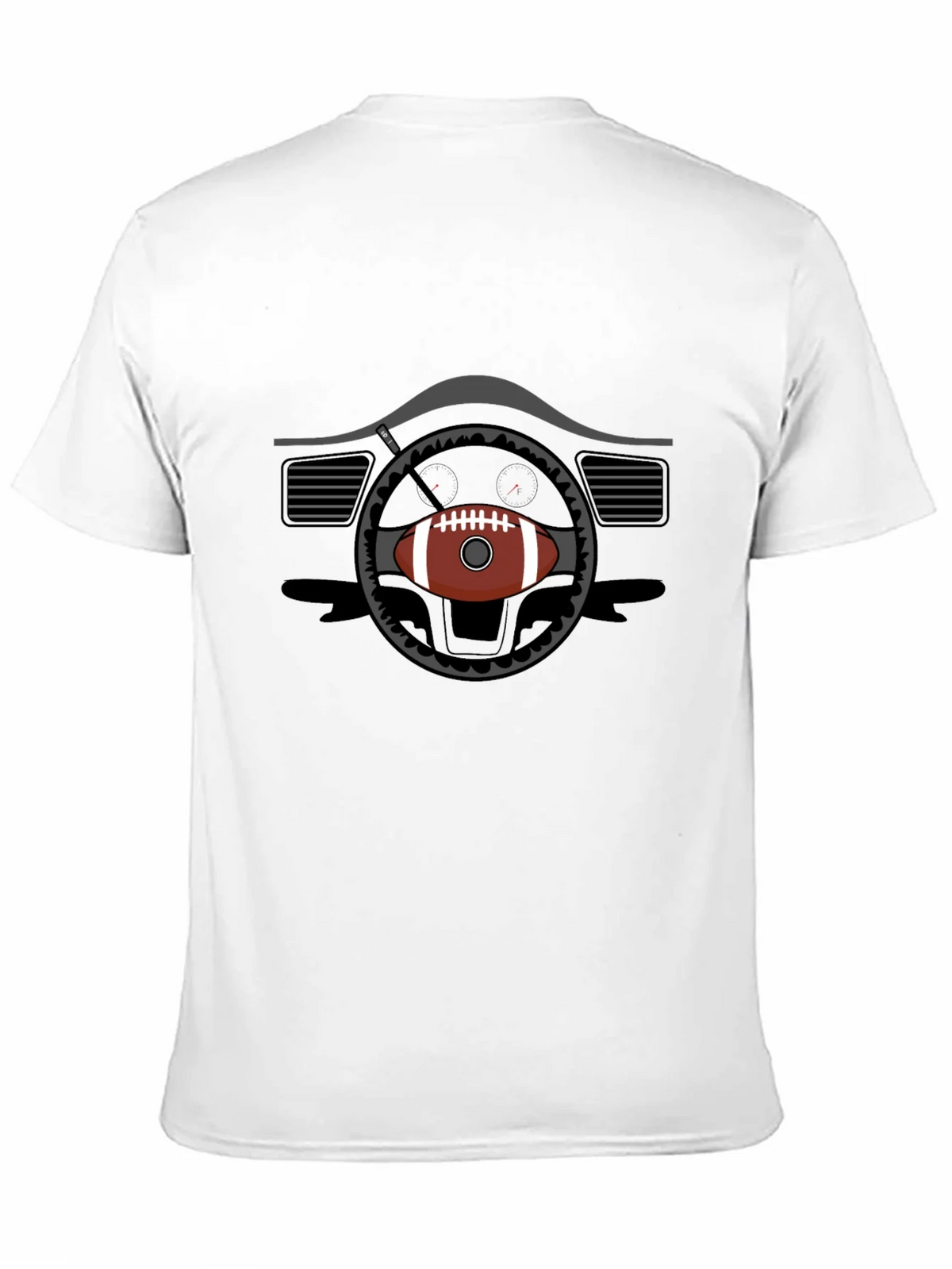 Football Steering Wheel Graphic Tee product image 7